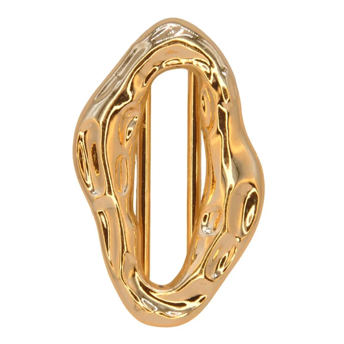 Organic Shaped Gold Buckle