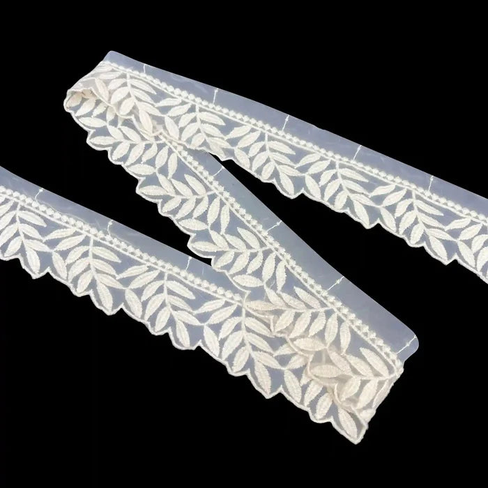 Organza Leafy Style Lace | 2 Meters | SKU-CE-8