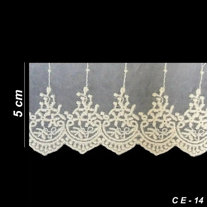 Ornate Medallion Organza Lace | 2 Meters | CE-14