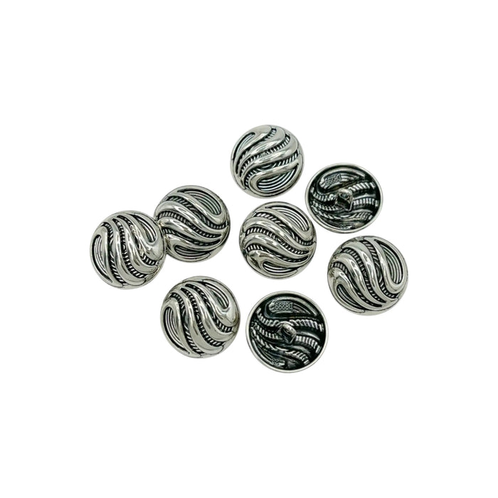 Antique silver / 15mm(24L) / 50 Buttons