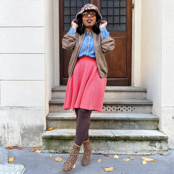 Ottoman Flare Skirt - Spiced Coral