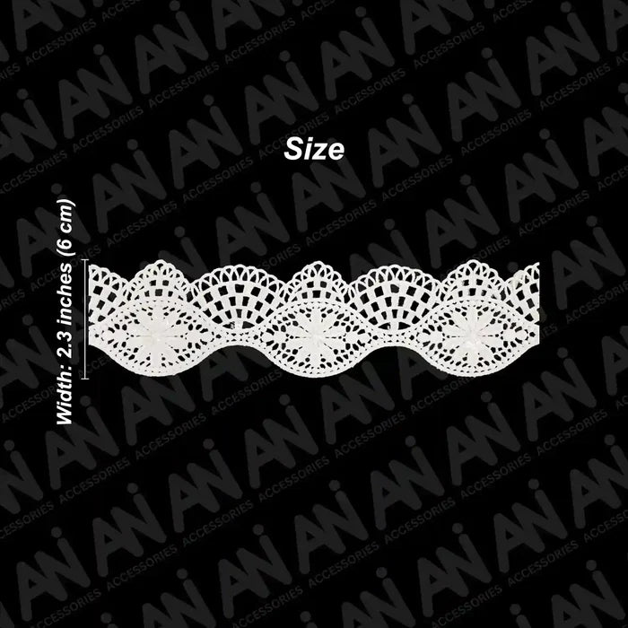 Oval Chrysanthemums Floral Sequins Lace | 2 Meter
