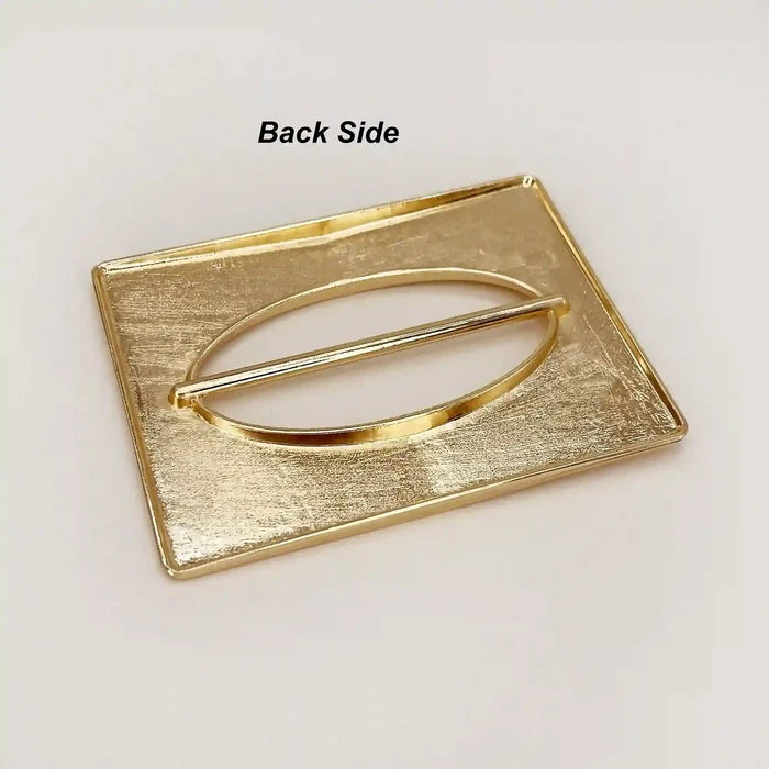 Oval-Cutout Rectangular Buckle