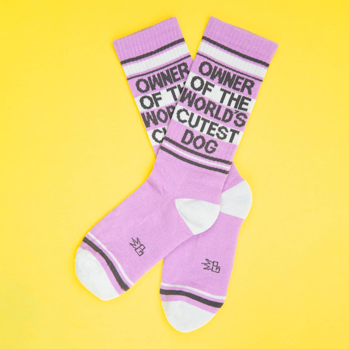 Owner Of The World's Cutest Dog Gym Crew Socks - Dog.Dog.Cat.