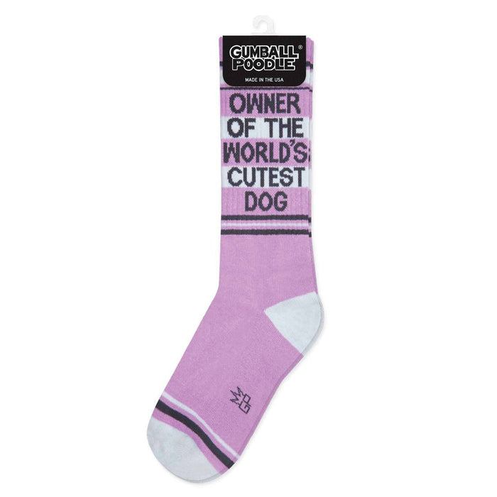 Owner Of The World's Cutest Dog Gym Crew Socks - Dog.Dog.Cat.