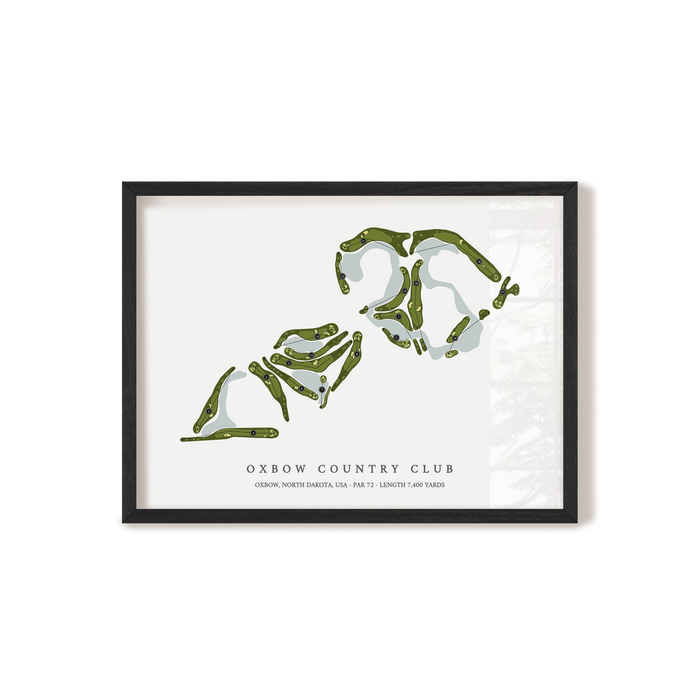 Oxbow Country Club | Golf Course Map | Black Frame
