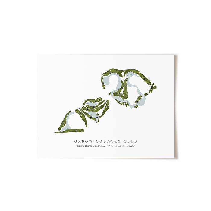 Oxbow Country Club | Golf Course Map | Unframed