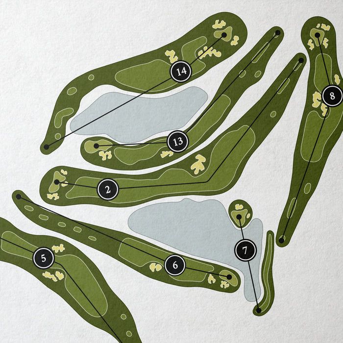 Oxbow Country Club | Golf Course Map | Close Up