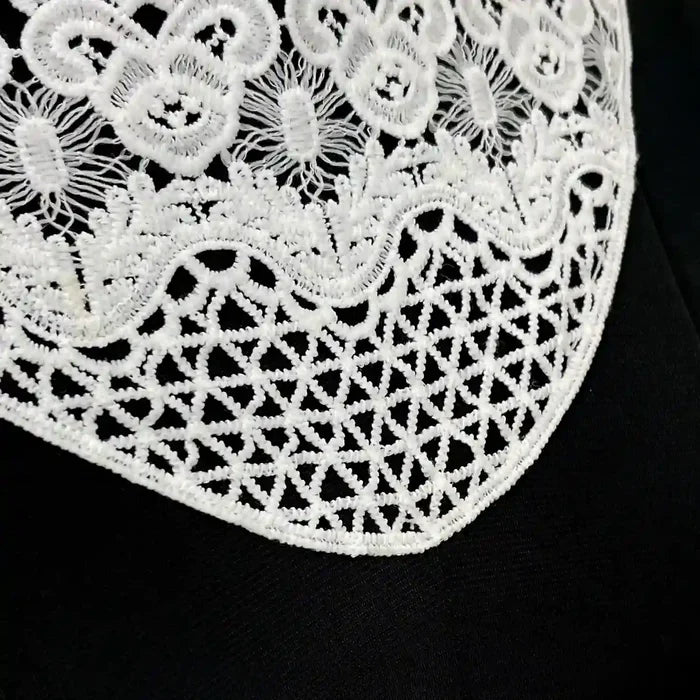 Cross floral style pair patch by Ani Accessories with elegant detailing, perfect for dresses, kurtis and blouses.