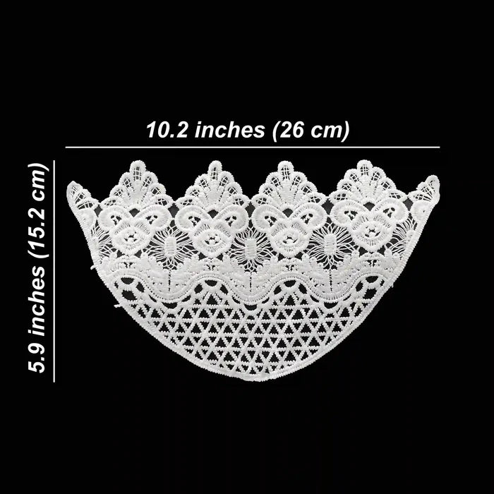 Pair cross floral style patch by Ani Accessories with clear size reference, suitable for sewing and garment decoration.