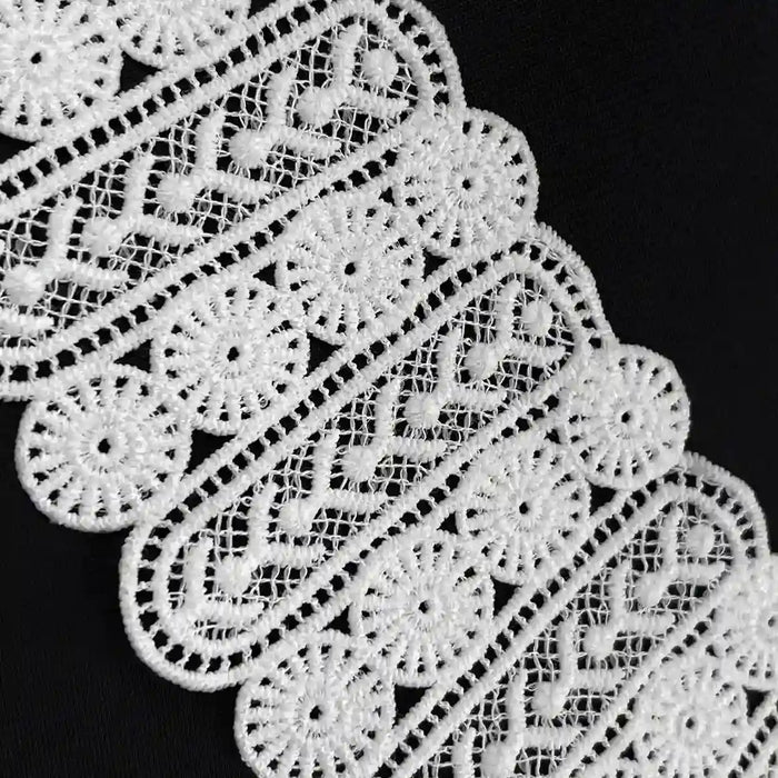 Pair of dyeable spun poly motif strip patches by Ani Accessories suitable for kurtis, gowns and DIY tailoring.