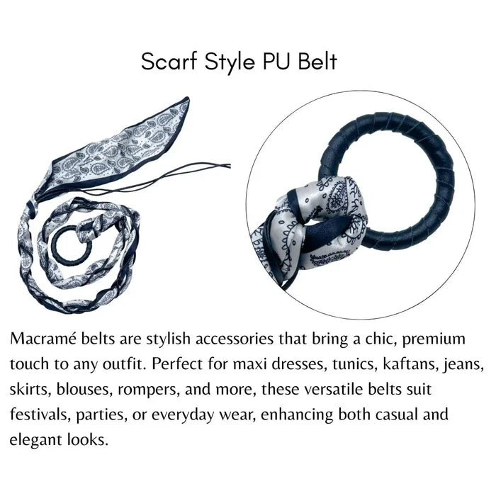 Paisley Print Scarf Belt