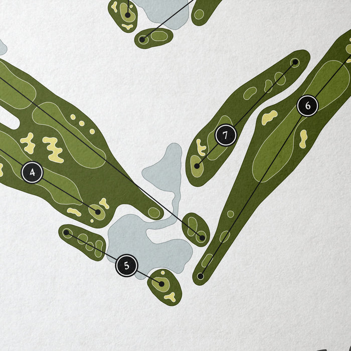 Palm Valley Country Club - Championship Course | Golf Course Map | Close Up