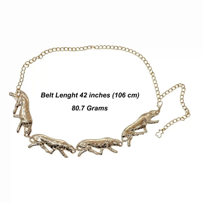 Panther Figural Metal Belt