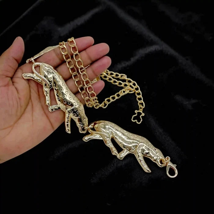 Panther Figural Metal Belt
