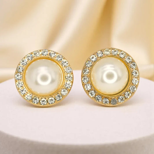 Pearl Cabochon Style Button Cover | 19mm(30L)