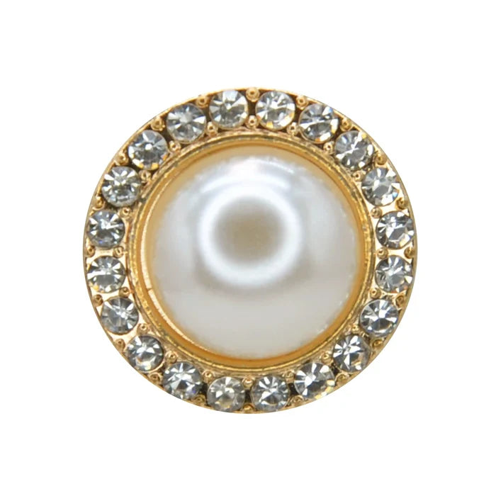 Pearl Cabochon Style Button Cover | 19mm(30L)
