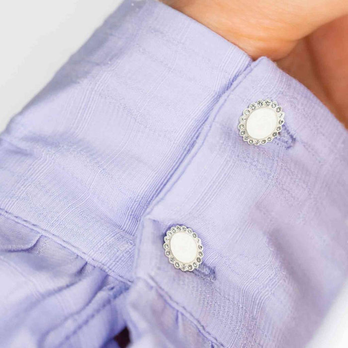 Pearl Rhinestone Shank Metal Buttons | 18mm(28L) & 20mm(32L)