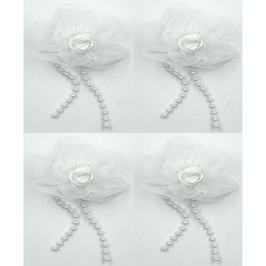 Pearl Rose and Organza Sew Patch