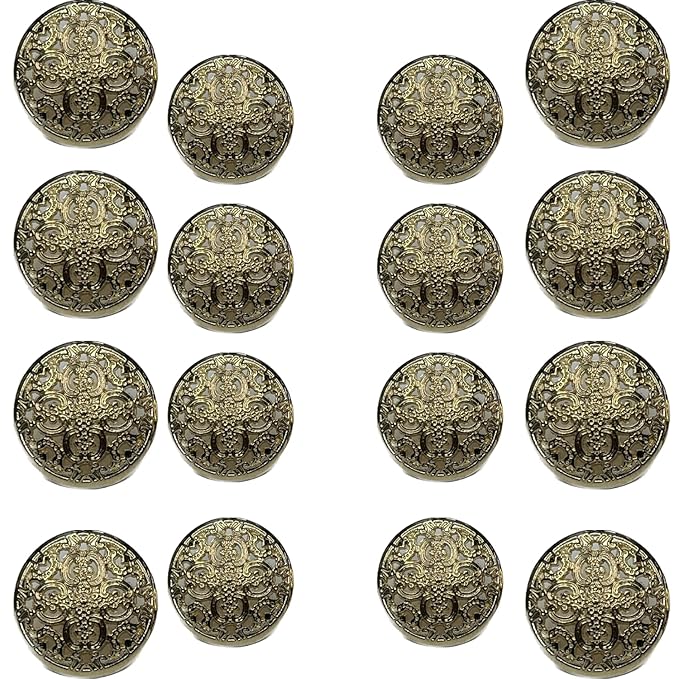Gold / 17.5mm+21.5mm / 8 Big + 8 Small
