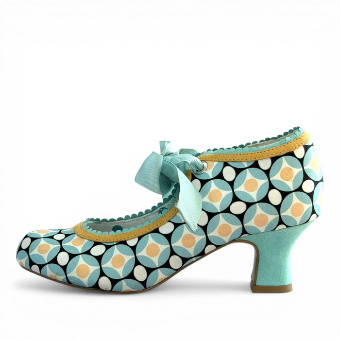 Peyton and Matching Malibu Aqua Geometric Wide Fit
