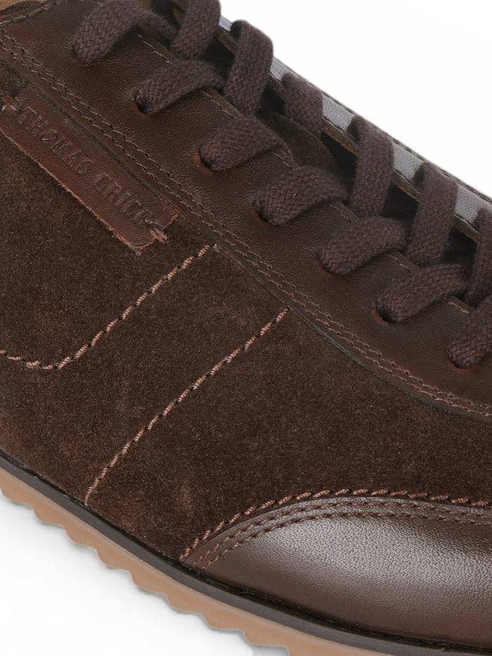 Pickton Brown Suede Sneakers | Premium European  Styling Lace-Up Shoes |TC-2647BR