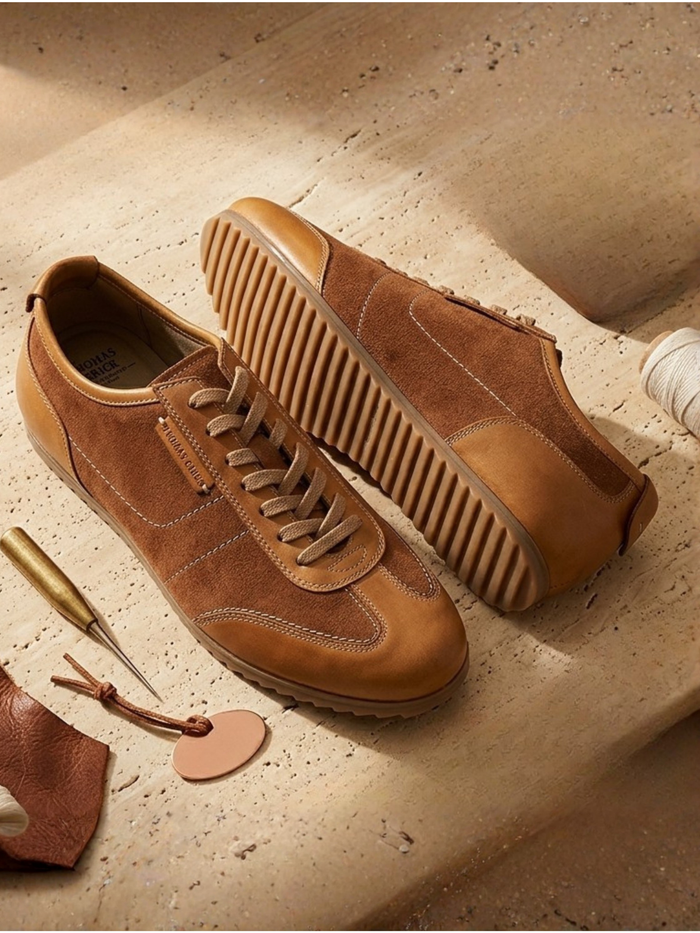 Pickton Tan Suede Sneakers | Premium European  Styling Lace-Up Shoes |TC-2647TN
