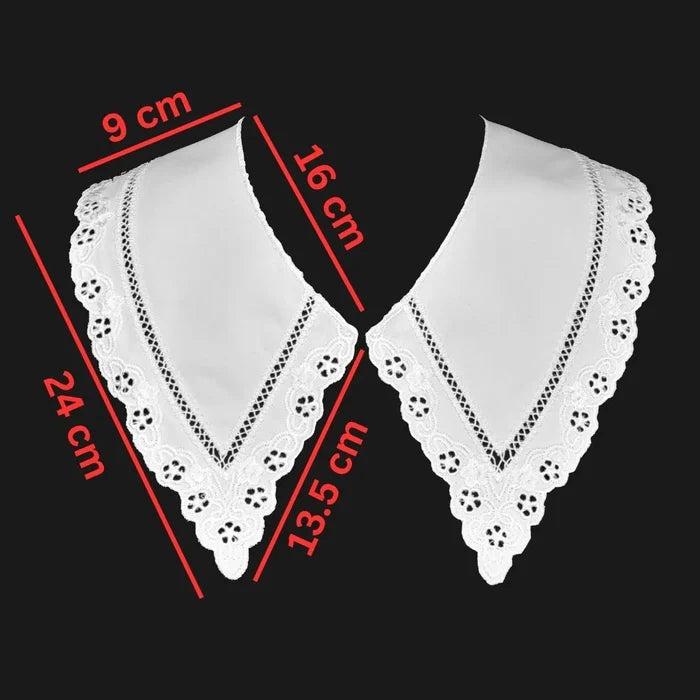 Classic Pilgrim Flower Peter Pan collar crafted with delicate flower motifs and refined border trim