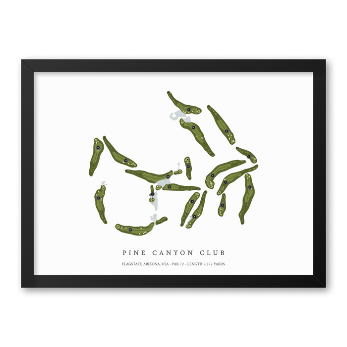 Pine Canyon Club | Golf Course Map | Black Frame