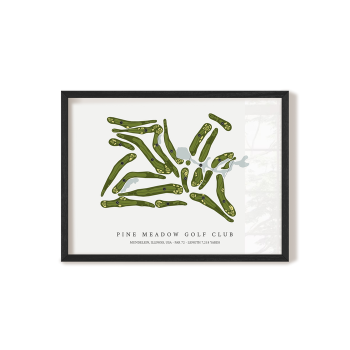 Pine Meadow Golf Club | Golf Course Map | Black Frame