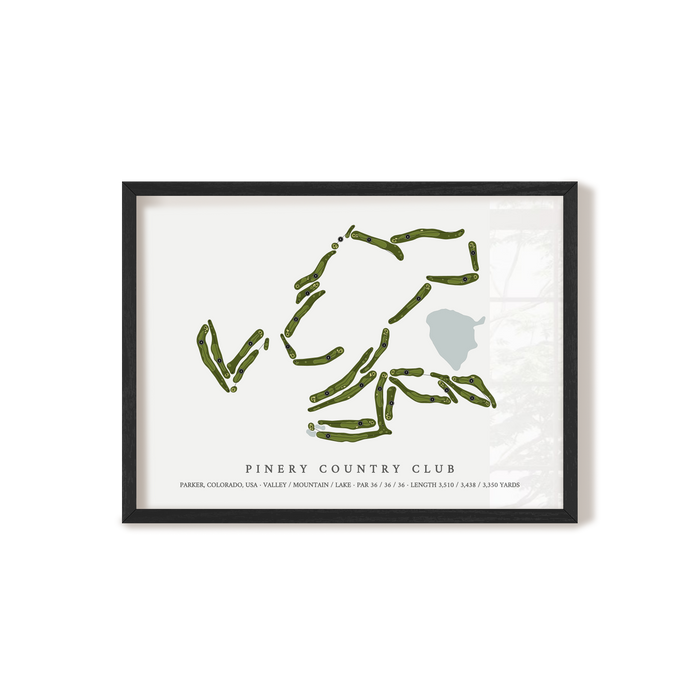 Pinery Country Club | Golf Course Map | Black Frame