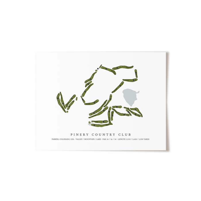 Pinery Country Club | Golf Course Map | Unframed