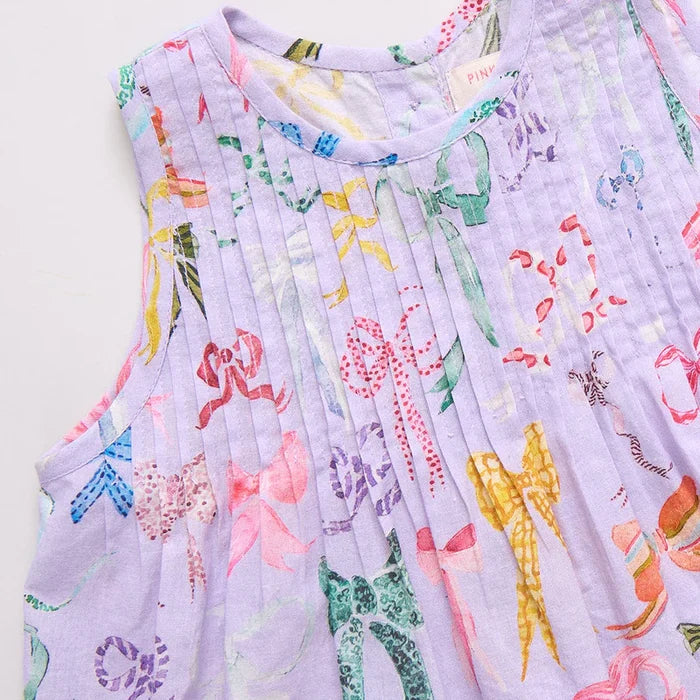 Pink Chicken - Jaipur 2-Piece Set - Lavender Watercolor Bows
