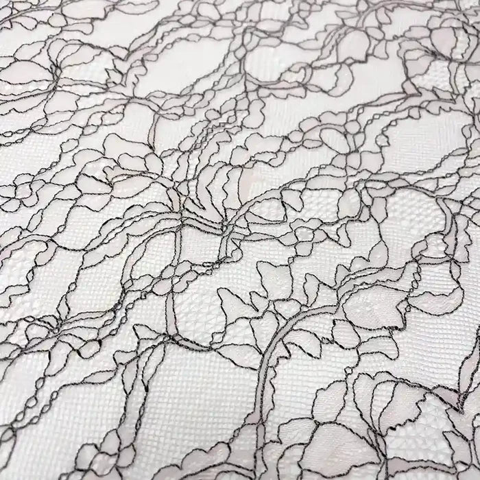 Pink French Leavers Lace Style fabric | 60 inches