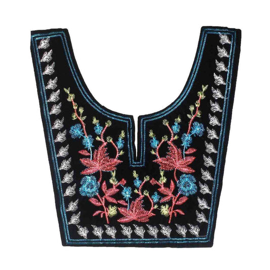 Pixelated Pattern ethnic embroidered neckline by Ani Accessories featuring modern geometric motifs, fine detailing and premium craftsmanship