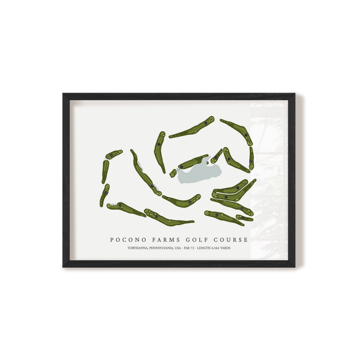 Pocono Farms Golf Course | Golf Course Map | Black Frame