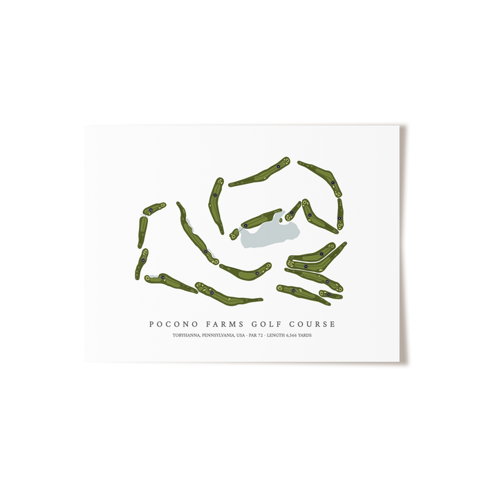 Pocono Farms Golf Course | Golf Course Map | Unframed