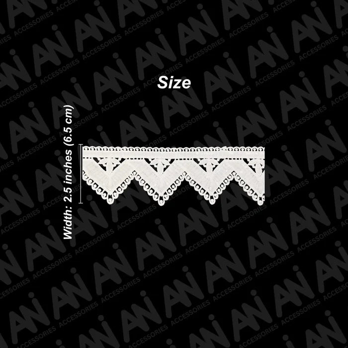 Point de France arrow lace Trim | 2 Meter