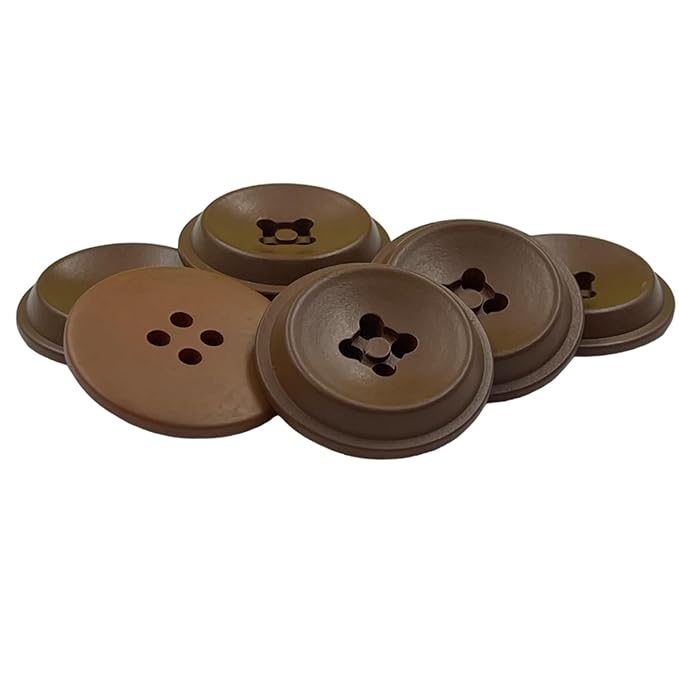 Premium Earth-Tone ABS Plastic Buttons | 28mm(44L)