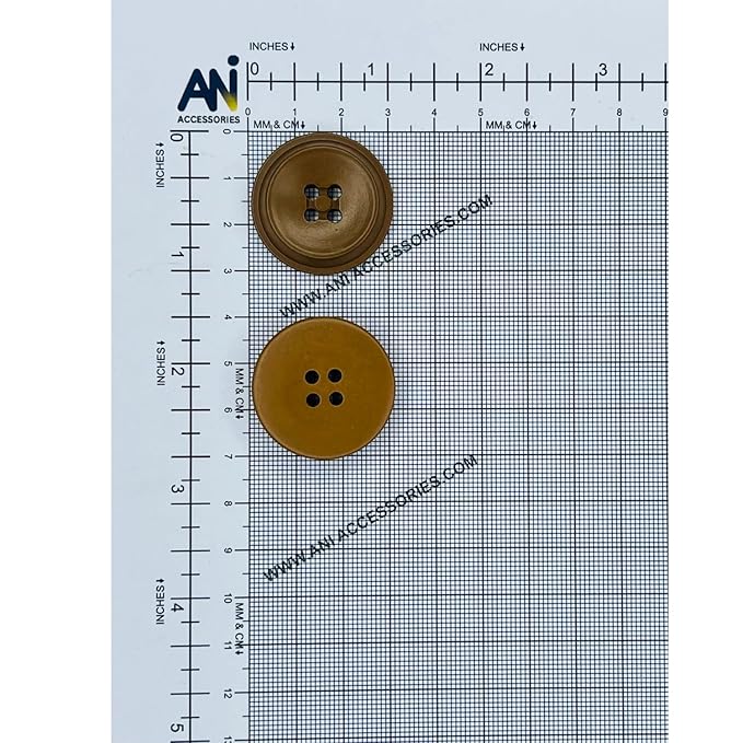 Premium Earth-Tone ABS Plastic Buttons | 28mm(44L)