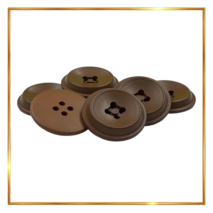 Premium Earth-Tone ABS Plastic Buttons | 28mm(44L)