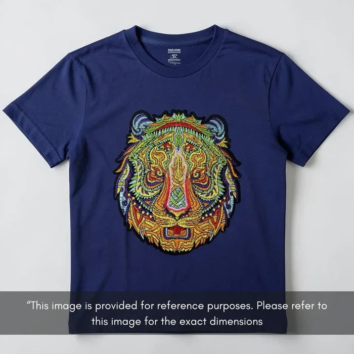 Psychedelic Embroidered Tiger Head Patch | SKU_P-1