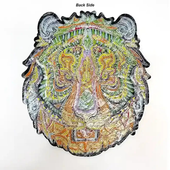 Psychedelic Embroidered Tiger Head Patch | SKU_P-1
