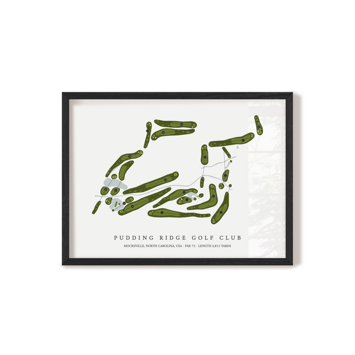 Pudding Ridge Golf Club | Golf Course Map | Black Frame