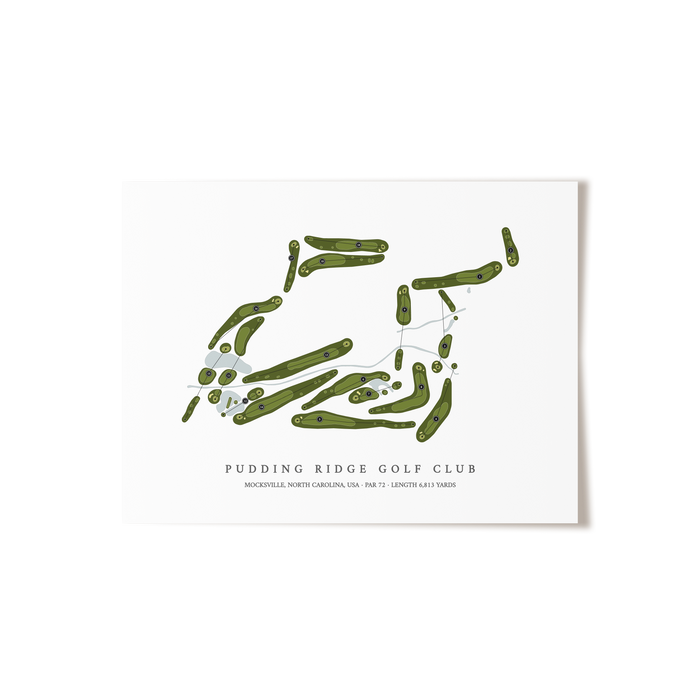 Pudding Ridge Golf Club | Golf Course Map | Unframed