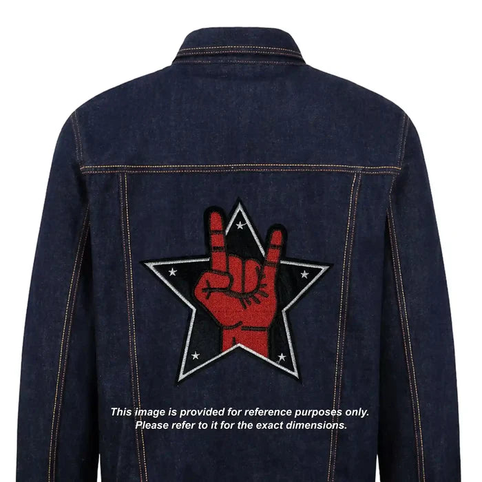 Punk Rock Star Embroidery Hot-Fix Patch