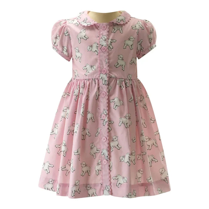 Rachel Riley - Lamb Button-Front Dress