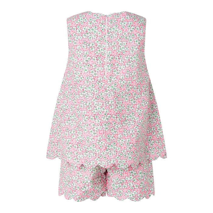 Rachel Riley - Scalloped Floral Top and Short Set
