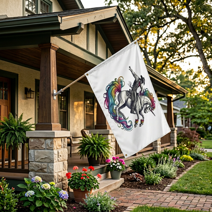 Rainbow Riders LGBTQ+ Flag | Queer Pride Unicorn & Rider