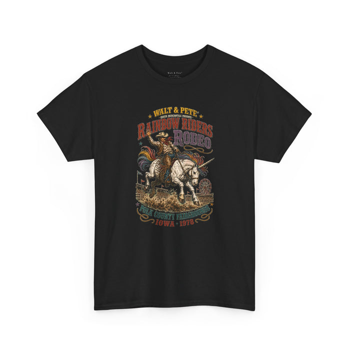 Rainbow Riders Rodeo 1978 Pride T-Shirt | Queer Western Graphic Tee